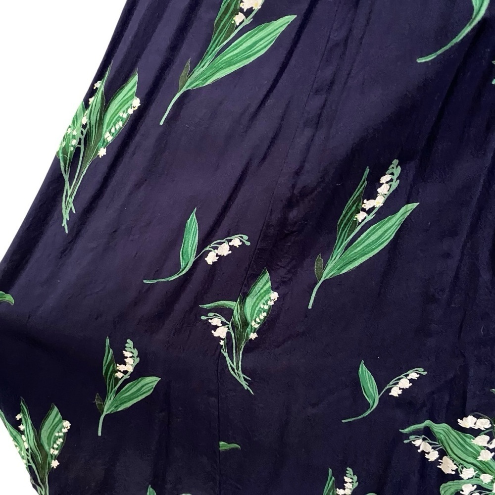 Urban Outfitters Blue Floral Midi Dress 6 Strappy Button Front Slip Dress - Picture 13 of 16